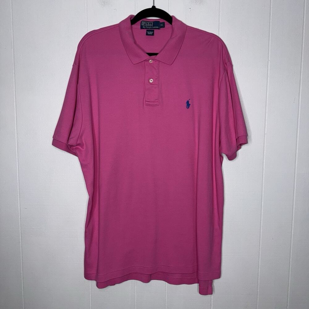 POLO Ralph Lauren Men’s Pink Polo Shirt Pony Logo Size XL
